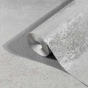 Papeldecor|Graue glänzende Metallic-Tapete mit Sandstruktur|Tapeten