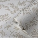 Papeldecor|Wallpaper white flowers with brown glossy leaves|Wallpaper