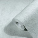Papel pintado liso efecto yeso plata brillo -  221-2373