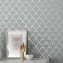 Papeldecor|Tapete Blau-Grau glitzernd|Tapeten