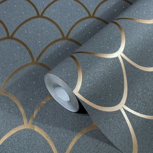 Papeldecor|Brown geometric wallpaper with striped texture|Wallpaper