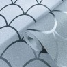 Papeldecor|Papier peint moderne gris argent métallisé avec paillettes|Papier Peint