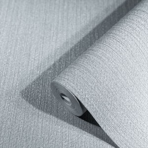 Versace|Tapete silber metallisch mit gealterter Wandoptik|Tapeten