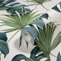 Papeldecor|Tapete mit großen tropischen Dschungelblättern in Grün|Tapeten