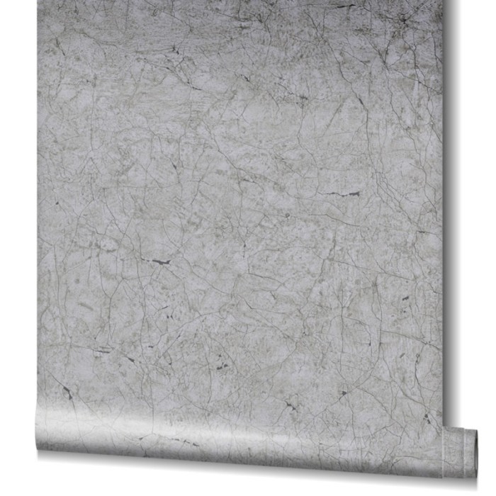 Papeldecor|Papier peint industriel imitation plâtre gris avec fissures|Papier Peint