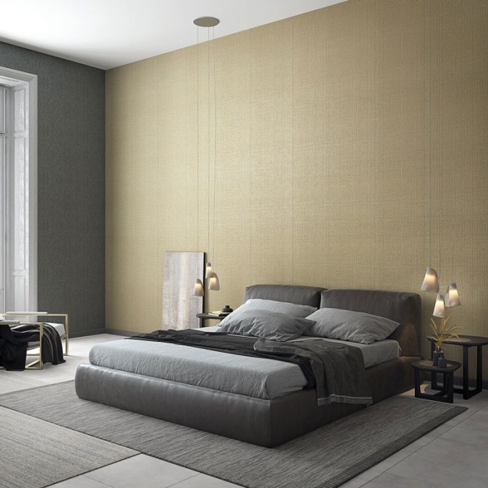 Papeldecor|Tapete Gold Korbgeflechtoptik mit Glanz|Tapeten