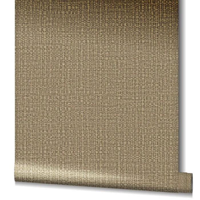 Papeldecor|Golden wicker-effect wallpaper with shimmering finish|Wallpaper