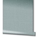 Papeldecor|Papier peint effet vannerie ou raphia turquoise-gris scintillant|Papier Peint
