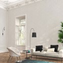 Papeldecor|Papier peint effet plâtre blanc-gris brillant|Papier Peint