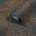 Papeldecor|Wallpaper industrial style half circles brown-blue|Wallpaper