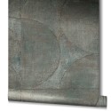 Papeldecor|Industrietapete modern Zementoptik und Halbkreise|Tapeten