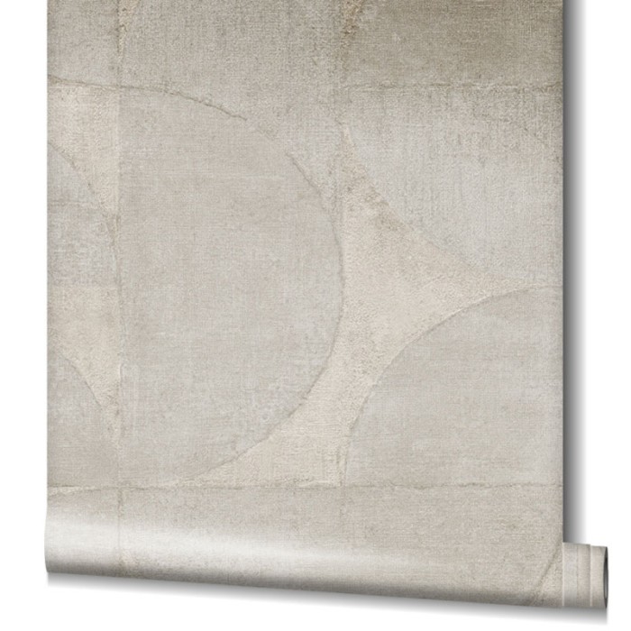 Papeldecor|Papel pintado semicírculos estilo industrial moderno beige gris|Papel Pintado