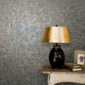 Grandeco|Concrete-effect brown wallpaper|Factory Style 2