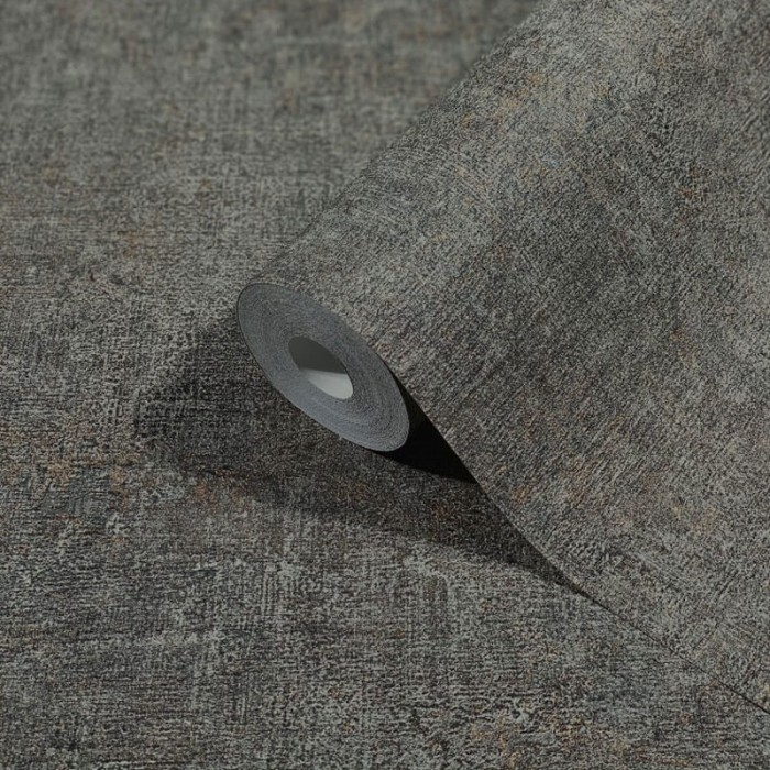 Papeldecor|Papel pintado gris antracita brillo textura hormigón|Papel Pintado