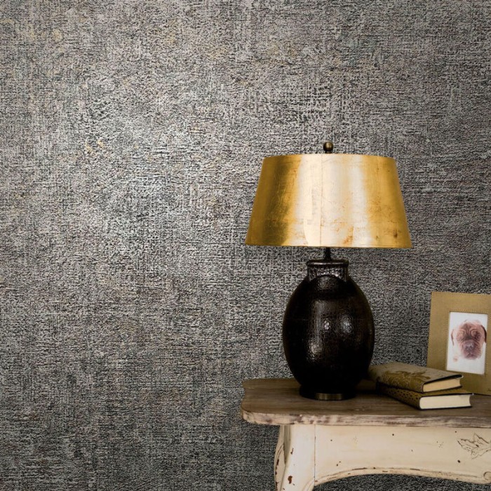 Papeldecor|Wallpaper anthracite grey concrete shine texture|Wallpaper