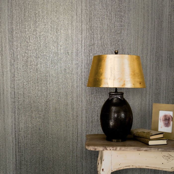 Papeldecor|Modern glossy gray striped wallpaper|Wallpaper