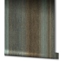 Papeldecor|Papier peint rayures marron doré et bleu|Papier Peint