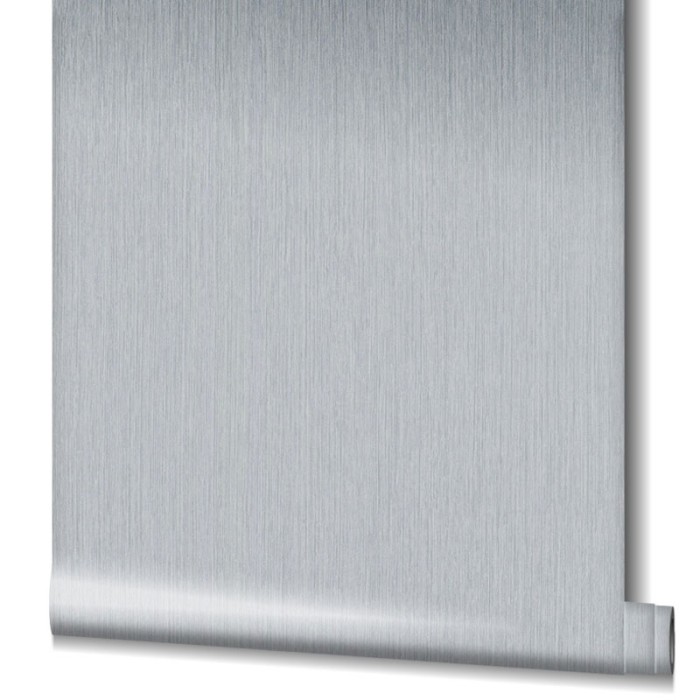 Papeldecor|Papier peint gris argenté rayé avec texture|Papier Peint