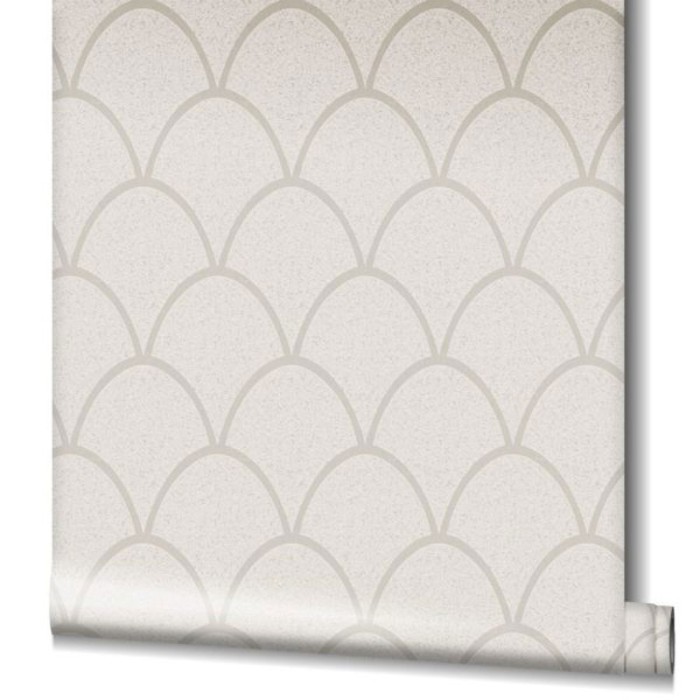 Papeldecor|Beige wallpaper with arches, mica shimmer and textured effect|Wallpaper