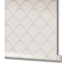 Papeldecor|Papel pintado beige con arcos efecto brillo y textura de mica|Papel Pintado