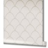 Papeldecor|Tapete Beige mit Bögen, Glanz-Mica und Struktur|Tapeten