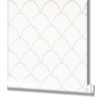 Papeldecor|Papel pintado blanco diseño art deco moderno con brillo de purpurina|Papel Pintado