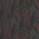 Khroma|Papier peint arcs gris et rouges détails métallisés|Papier Peint