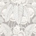 Khroma|Florale Tapete Beige und Grau mit Glanzakzenten|Tapeten
