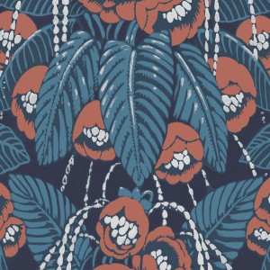 Casamance|Papel Pintado efecto lienzo teñido azul|Papel Pintado