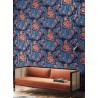 Khroma|Exotic floral Wallpaper with metallic blue and red details|Wallpaper