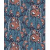 Khroma|Exotische Blumentapete mit metallischen Details Blau und Rot|Tapeten
