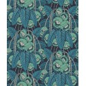 Khroma|Papier peint floral exotique vert et bleu brillant|Papier Peint