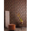 Khroma|Abstract Wallpaper with flowers and circles in black and gold|Wallpaper