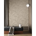 Khroma|Papier peint visages égyptiens brun et argent brillant|Papier Peint