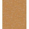 Khroma|Papier peint visages égyptiens moutarde et argent métallisé|Papier Peint