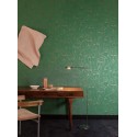 Khroma|Egyptian faces Wallpaper in green and golden metallic tones|Wallpaper