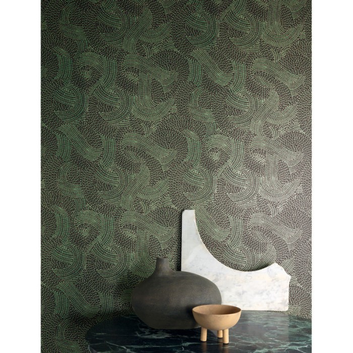 Khroma|Papel Pintado taupe moderno con efecto brillante|Papel Pintado