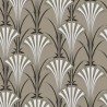 Papeldecor|Papier Peint éventails avec brillance Art-Déco beige champagne|Papier Peint