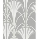 Papeldecor|Papier peint de style Art Déco avec des reflets verts et argentés|Papier Peint