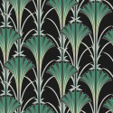 Papeldecor|Papel pintado plateado metalizado estilo Art Déco|Papel Pintado
