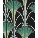 Papeldecor|Papel pintado plateado metalizado estilo Art Déco|Papel Pintado