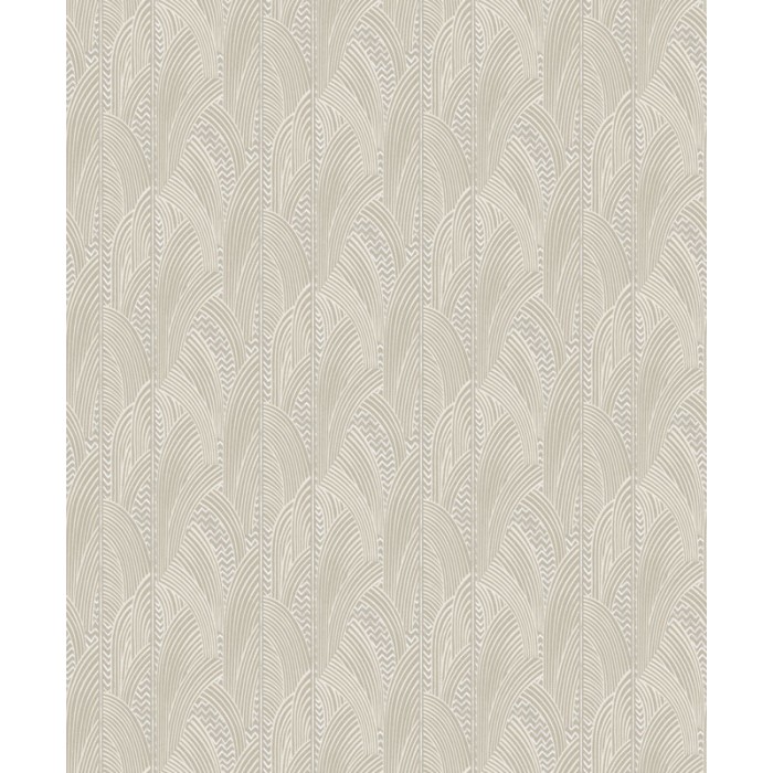Papeldecor|Elegant beige arches and zigzags wallpaper with shiny details|Wallpaper