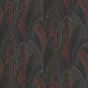 Papeldecor|Papier Peint moderne en forme d'arcs gris avec des détails métallisés rouges|Papier Peint