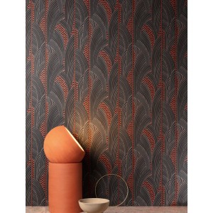 Caselio|Art Deco wallpaper in blue, ideal for bedroom|Art Deco 2