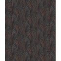 Papeldecor|Papier Peint moderne en forme d'arcs gris avec des détails métallisés rouges|Papier Peint
