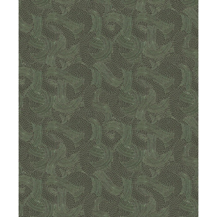 Papeldecor|Grüne Tapete mit eleganten eklektischen Bögen und glänzenden Details|Tapeten