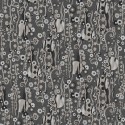 Papeldecor|Wallpaper flowers and circles with gray and black metallic elements|Wallpaper