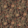 Papeldecor|Abstrakte Tapete Blumen und Kreise Schwarz mit Gold-Metallic|Tapeten
