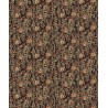 Papeldecor|Abstrakte Tapete Blumen und Kreise Schwarz mit Gold-Metallic|Tapeten