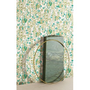Grandeco|Papel pintado floral hojas cumarubeige crema|Papel Pintado 2